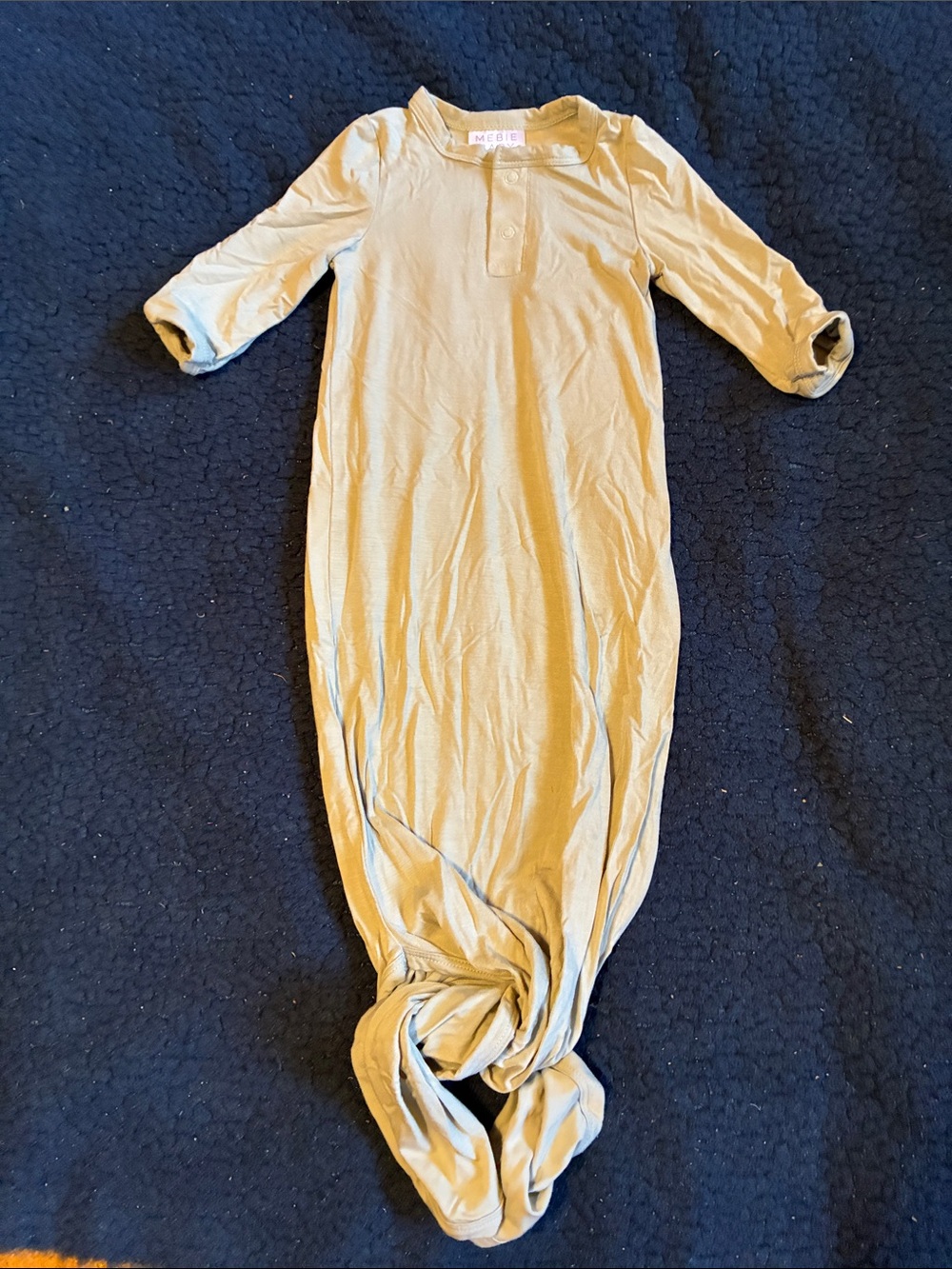 Mebie baby Long Sleeve Knotted Sleep Gown for Kids - Olive